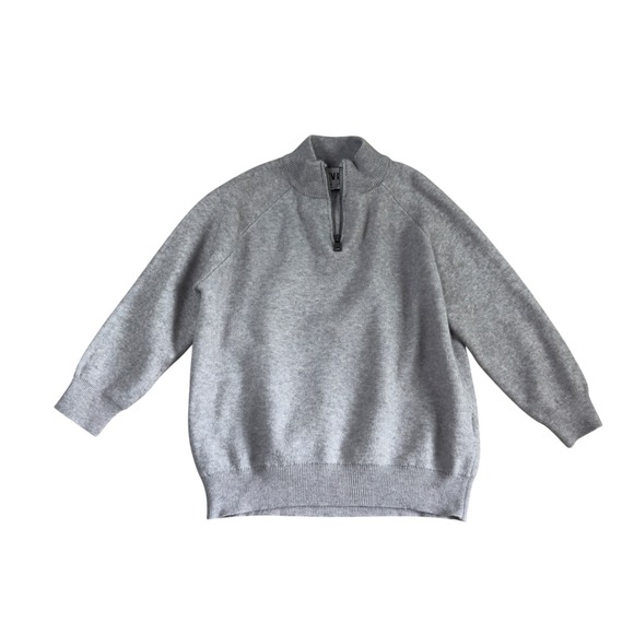 Zara Other - Zara Kids Gray Quarter Zip Pullover Sweater Mock Neck Knit Size 6-7 120cm